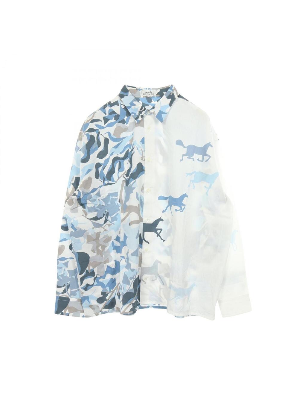 Hermes Puzzle Vegetal Long Sleeve Shirt #344555H59B
